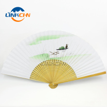 traditional Chinese fabric bamboo hand holding fan for advertising